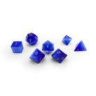 Ocean Blue Cats Eye - 7 Piece RPG Set Glass Dice-Glass Dice-Norse Foundry-Norse Foundry-cat's eye glass dice-dungeons & dragons-d&d dice set-rpg dice set-glass dice set-d&d-perfect for tabletop rpgs