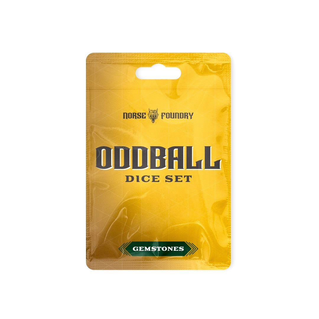 Oddball Dice - 7 Piece RPG Set Gemstone Dice-Gemstone Dice-Norse Foundry-Gemstone Dice-Dungeons & Dragons Dice-Gem Dice-D&D Dice-Gaming Dice-Perfect for Tabletop RPGs-Dice Set