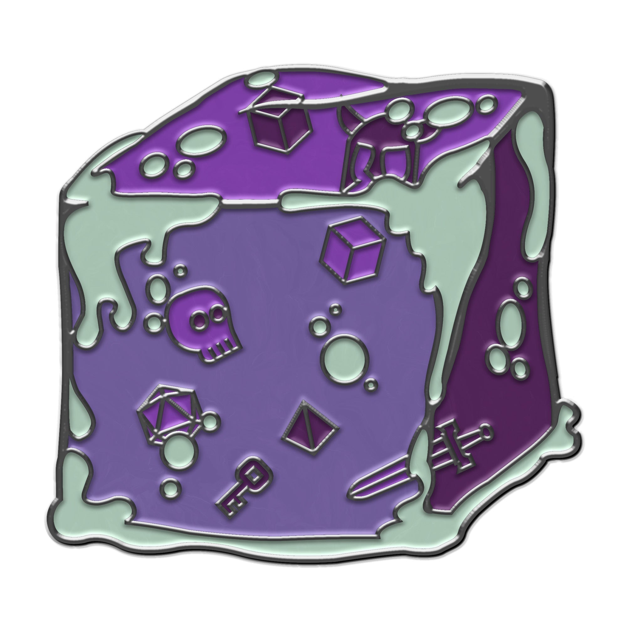 Ooze of Doom - Hard Enamel Adventure Dice Pin Metal by Norse Foundry-Pins-Norse Foundry-D&D Enamel Pin-D&D Pin-Dungeons and Dragons Enamel Pin-DND Accessories