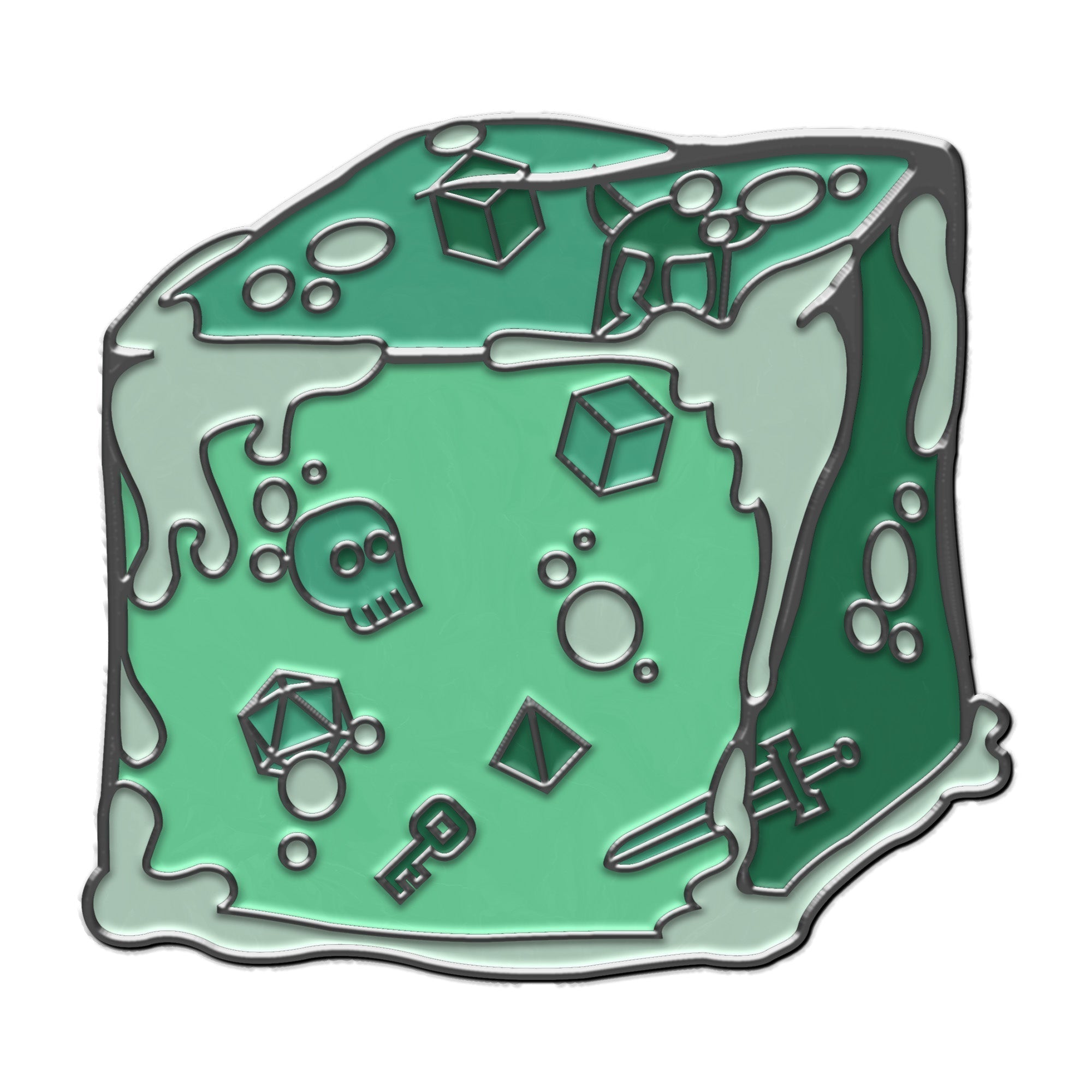 Ooze of Doom - Hard Enamel Adventure Dice Pin Metal by Norse Foundry-Pins-Norse Foundry-D&D Enamel Pin-D&D Pin-Dungeons and Dragons Enamel Pin-DnD Accessories