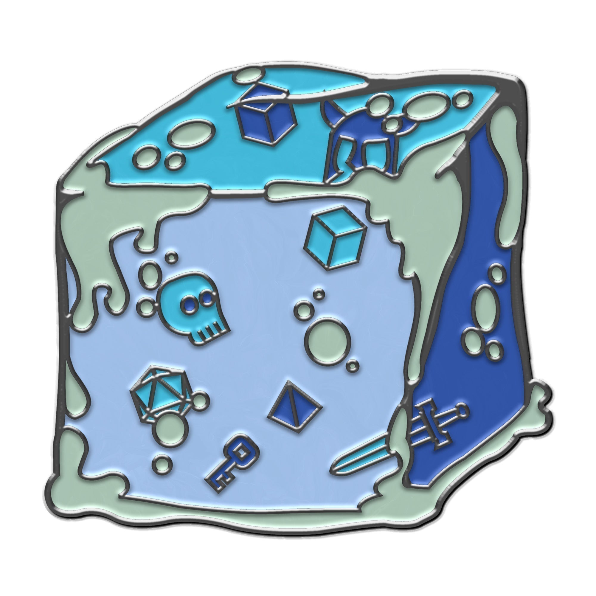 Ooze of Doom - Hard Enamel Adventure Dice Pin Metal by Norse Foundry-Pins-Norse Foundry-D&D Enamel Pin-D&D Pin-Dungeons and Dragons Enamel Pin-DnD Accessories