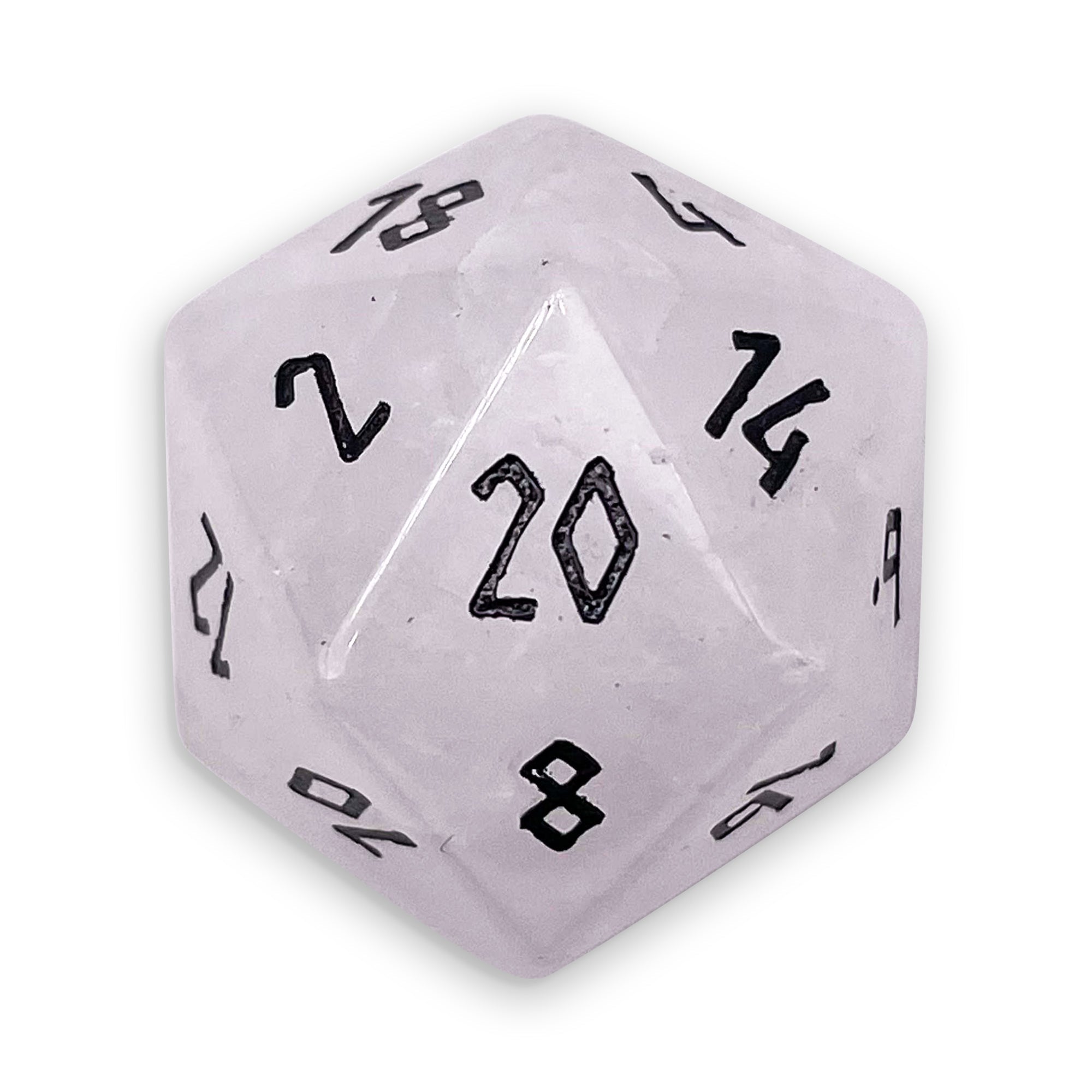 Opalite - Single D20 Gemstone Dice-Gemstone Dice-Norse Foundry-Gemstone Dice-Dungeons and Dragons Dice-Gem Dice-DnD Dice-Gaming Dice-Perfect for Tabletop RPGs-D20