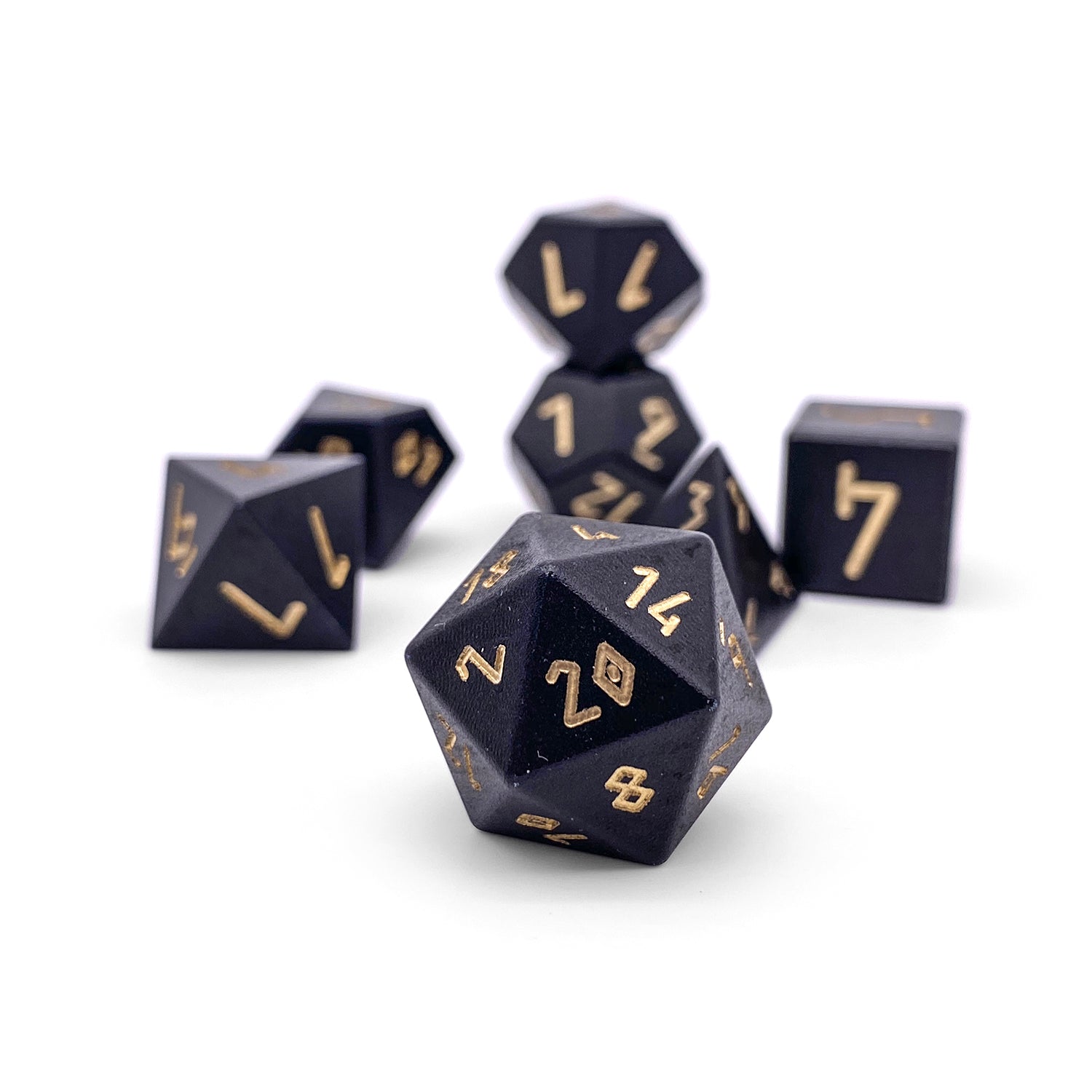 Orb of Disintegration - 7 Piece RPG Set 6063 Aluminum Orb Series™ Dice-Dice-Norse Foundry-Norse Foundry-aluminum dice-dungeons & dragons-d&d dice set-rpg dice set-aluminum d&d dice set-d&d-lightweight-perfect for tabletop rpgs