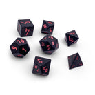 Orb of Fire - 7 Piece RPG Set 6063 Aluminum Orb Series™ Dice-Dice-Norse Foundry-Norse Foundry-aluminum dice-dungeons & dragons-d&d dice set-rpg dice set-aluminum d&d dice set-d&d-lightweight-perfect for tabletop rpgs