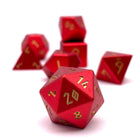 Orb of Flame Strike - 7 Piece RPG Set 6063 Aluminum Orb Series™ Dice-Aluminum Dice-Norse Foundry-Norse Foundry-aluminum dice-dungeons & dragons-d&d dice set-rpg dice set-aluminum d&d dice set-d&d-lightweight-perfect for tabletop rpgs