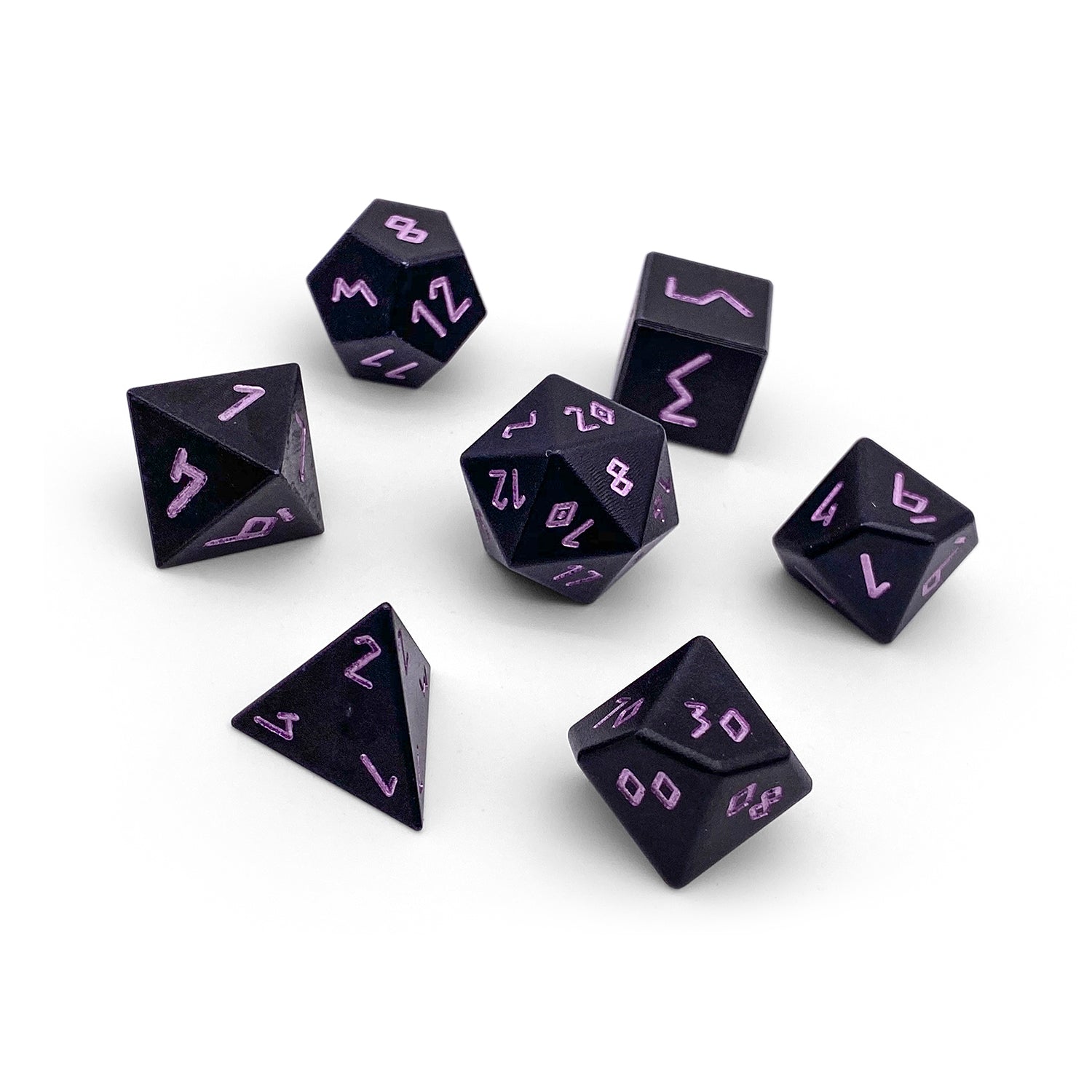 Orb of Paralysis - 7 Piece RPG Set 6063 Aluminum Orb Series™ Dice-Dice-Norse Foundry-Norse Foundry-aluminum dice-dungeons & dragons-d&d dice set-rpg dice set-aluminum d&d dice set-d&d-lightweight-perfect for tabletop rpgs