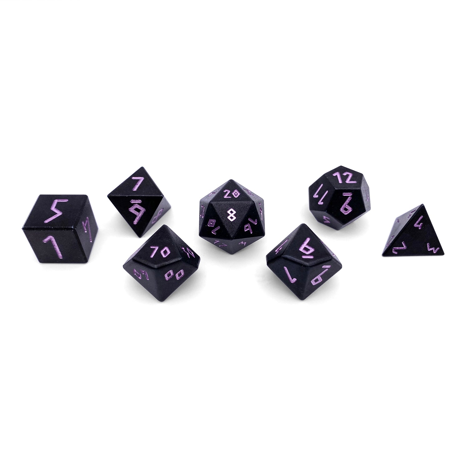 Orb of Paralysis - 7 Piece RPG Set 6063 Aluminum Orb Series™ Dice-Dice-Norse Foundry-Norse Foundry-aluminum dice-dungeons & dragons-d&d dice set-rpg dice set-aluminum d&d dice set-d&d-lightweight-perfect for tabletop rpgs