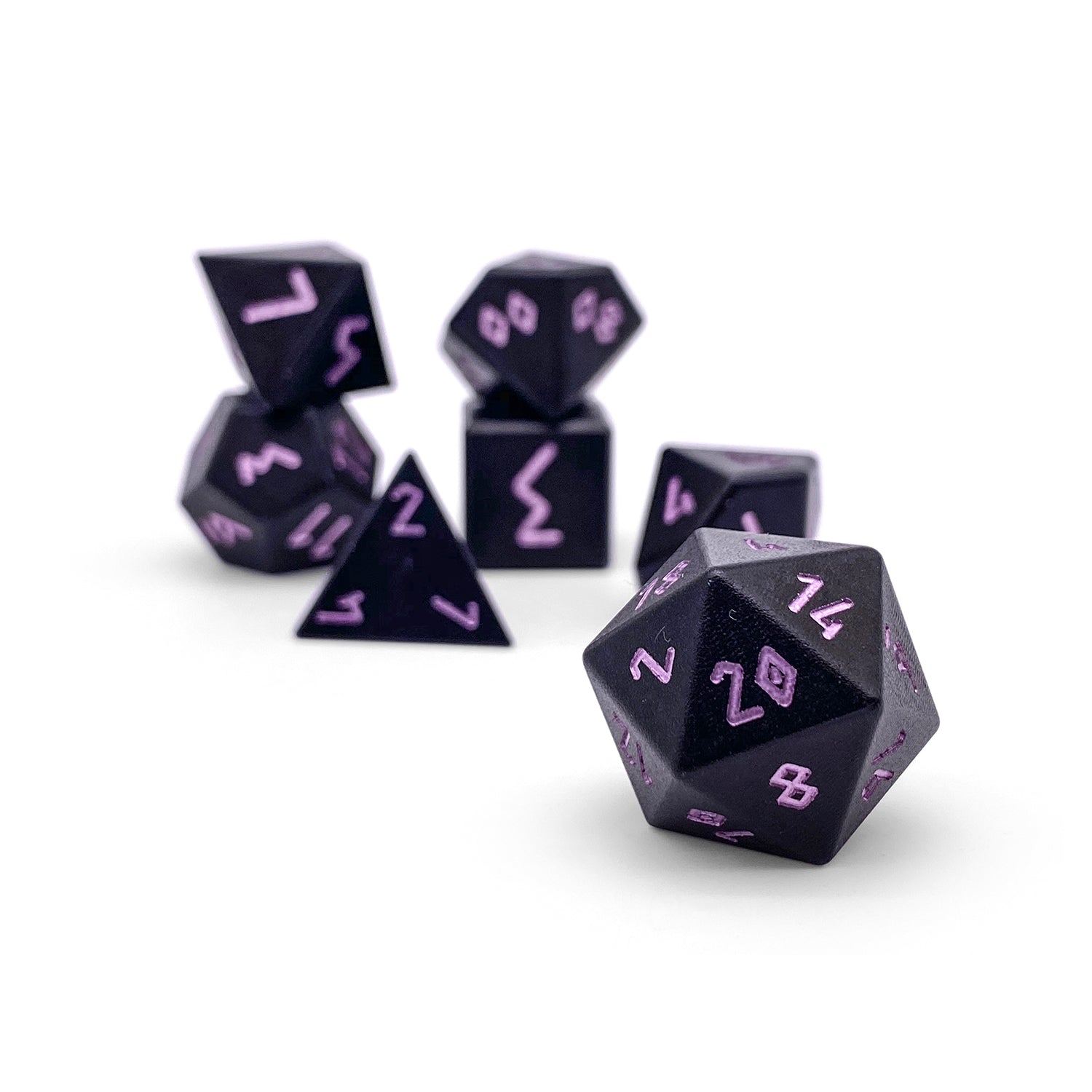 Orb of Paralysis - 7 Piece RPG Set 6063 Aluminum Orb Series™ Dice-Dice-Norse Foundry-Norse Foundry-aluminum dice-dungeons & dragons-d&d dice set-rpg dice set-aluminum d&d dice set-d&d-lightweight-perfect for tabletop rpgs