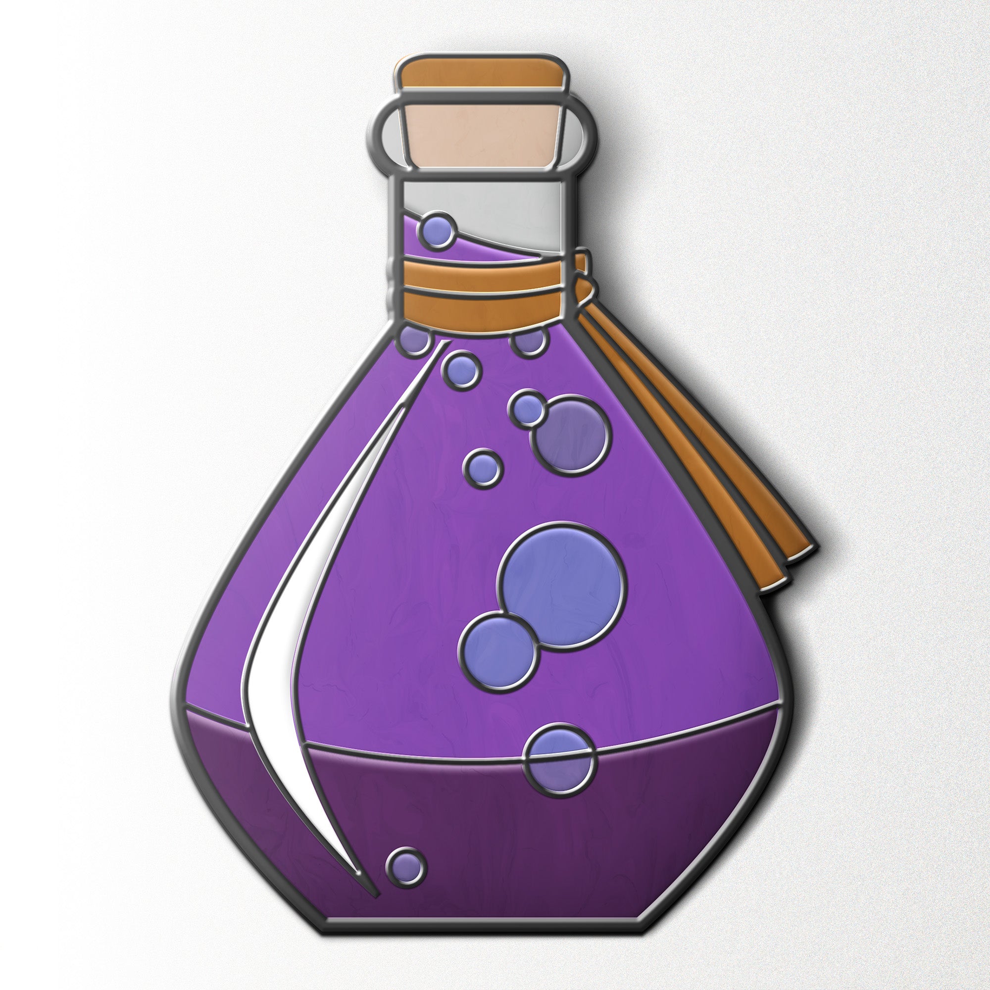 Potion Bottle - Hard Enamel Adventure Dice Pin Metal by Norse Foundry
