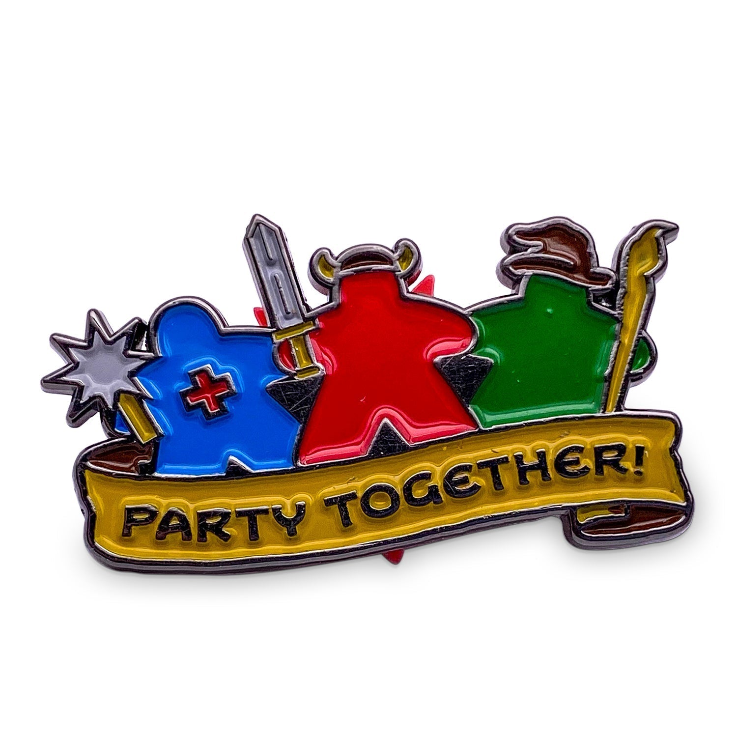 Party Together - Hard Enamel Adventure Pin Metal by Norse Foundry-Pins-Norse Foundry-D&D Enamel Pin-D&D Pin-Dungeons and Dragons Enamel Pin-DND Accessories