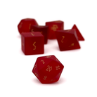 Pebbles - Frosted Garnet-Glass Dice-Norse Foundry-Norse Foundry-dungeons & dragons-d&d dice set-rpg dice set-glass dice set-d&d-mini dice set-10mm to 12mm-perfect for tabletop rpgs