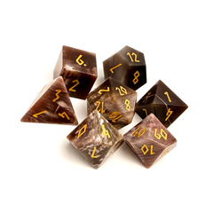 Petrified Wood - 7 Piece RPG Set Gemstone Dice