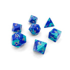 Phoenix Lapis - 7 Piece RPG Set Gemstone Dice-Gemstone Dice-Norse Foundry-Gemstone Dice-Dungeons and Dragons Dice-Gem Dice-D&D Dice-Gaming Dice-Perfect for Tabletop RPGs-Dice Set