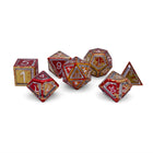 Phoenix Tears - Nimbus™ 7 Piece RPG Set 6063 Aluminum Wondrous Dice-Aluminum Dice-Norse Foundry-Norse Foundry-aluminum dice-dungeons & dragons-d&d dice set-rpg dice set-aluminum d&d dice set-d&d-lightweight-perfect for tabletop rpgs