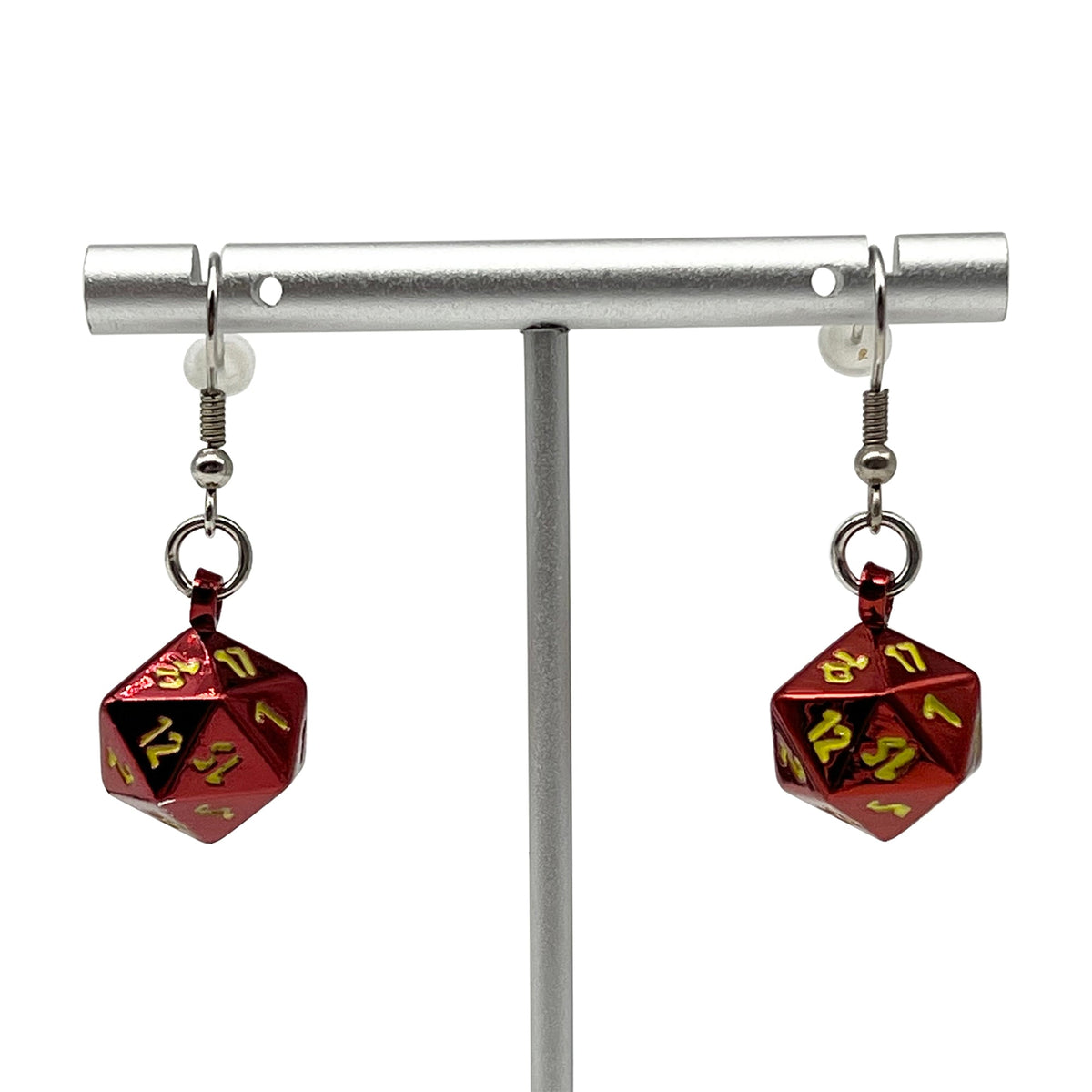 Fireball - Ioun Stone D20 Dice Earrings by Norse Foundry - NOR 03465
