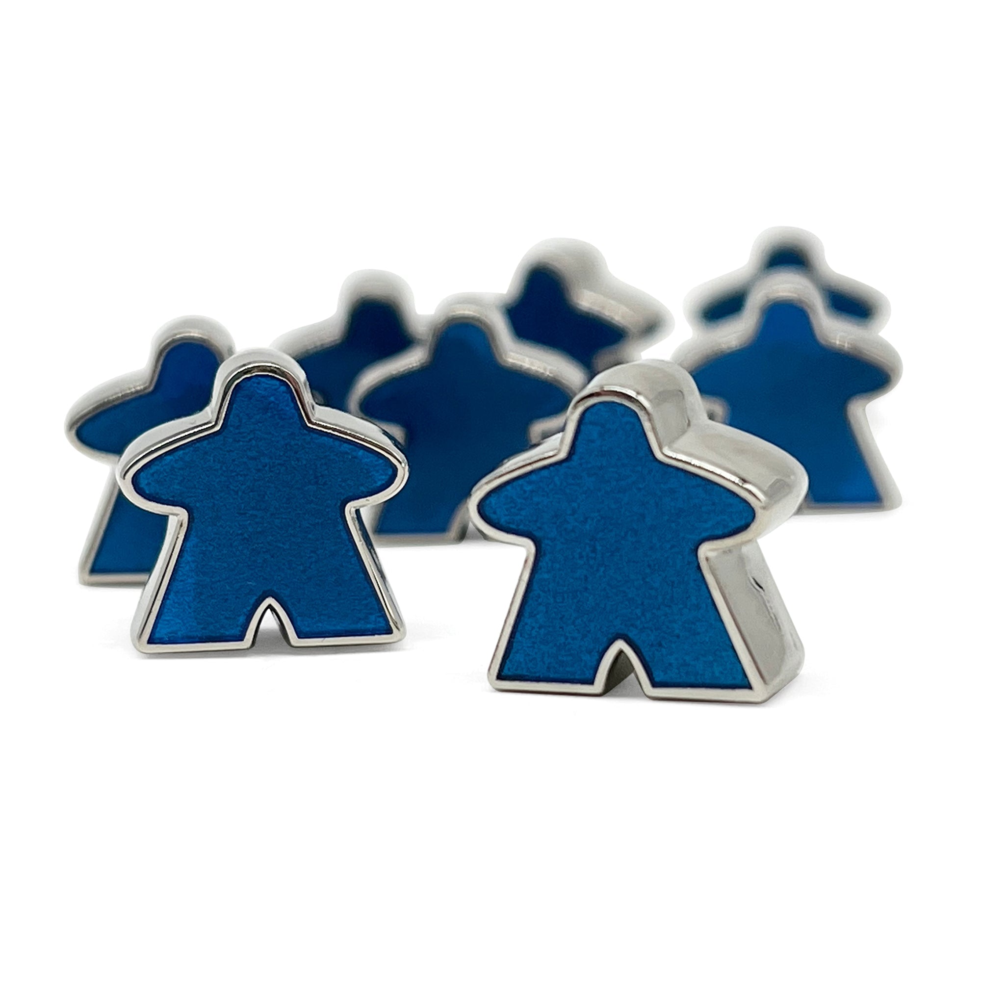 8 Pack of Blue Enamel Meeples by Norse Foundry - NOR 03474