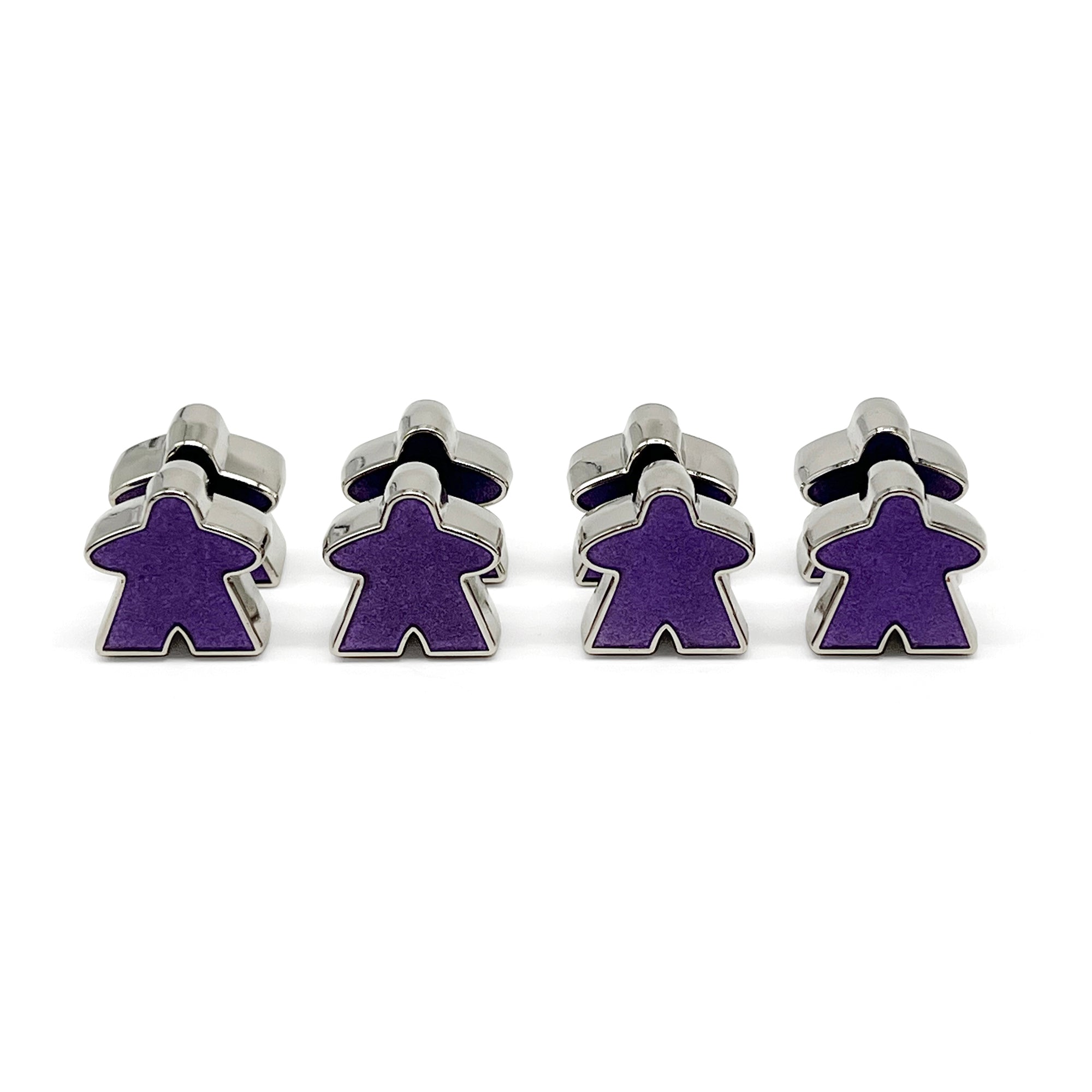 8 Pack of Purple Enamel Meeples by Norse Foundry - NOR 03476