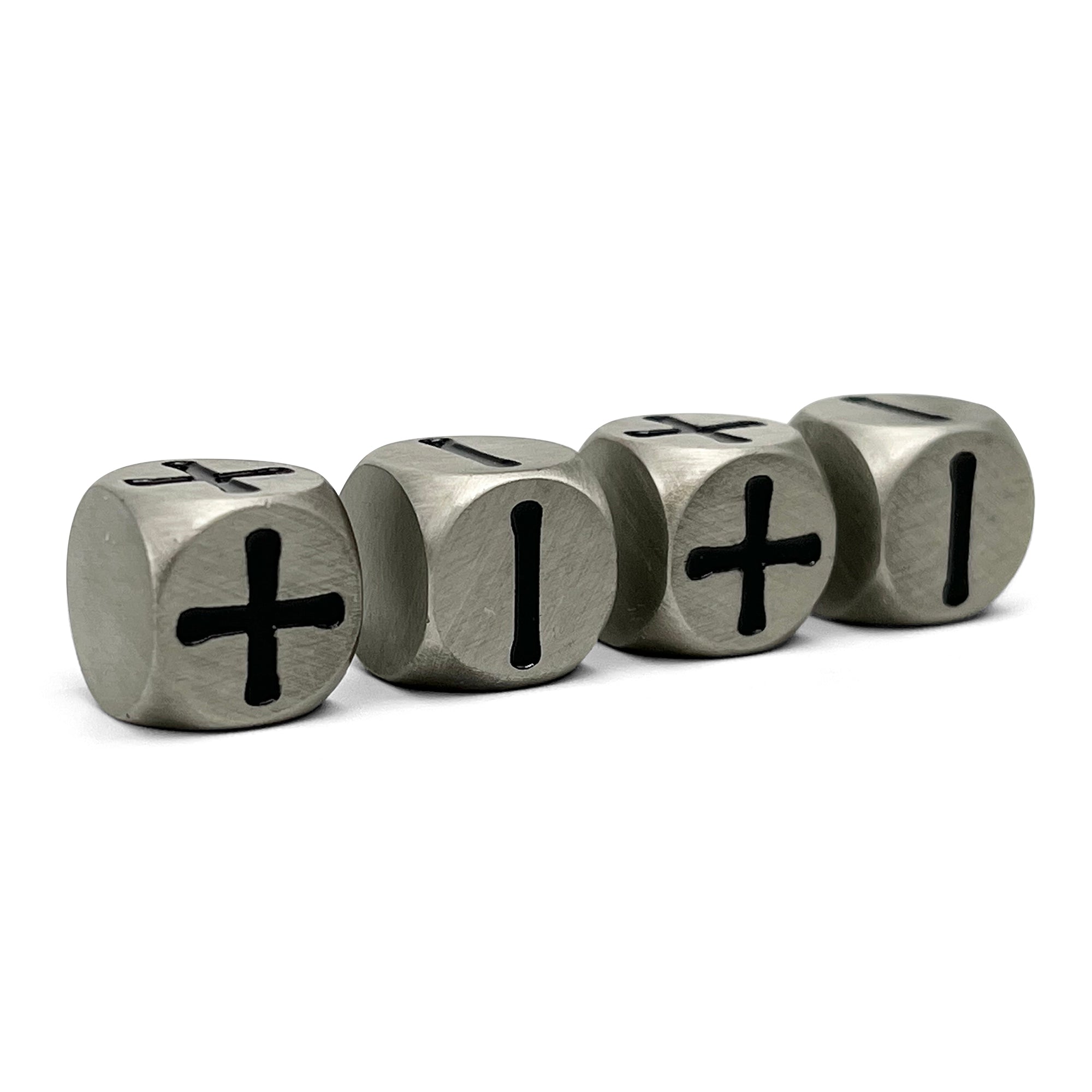 Fate Dice – Aged Mithiral Pack of 4 Metal Dice