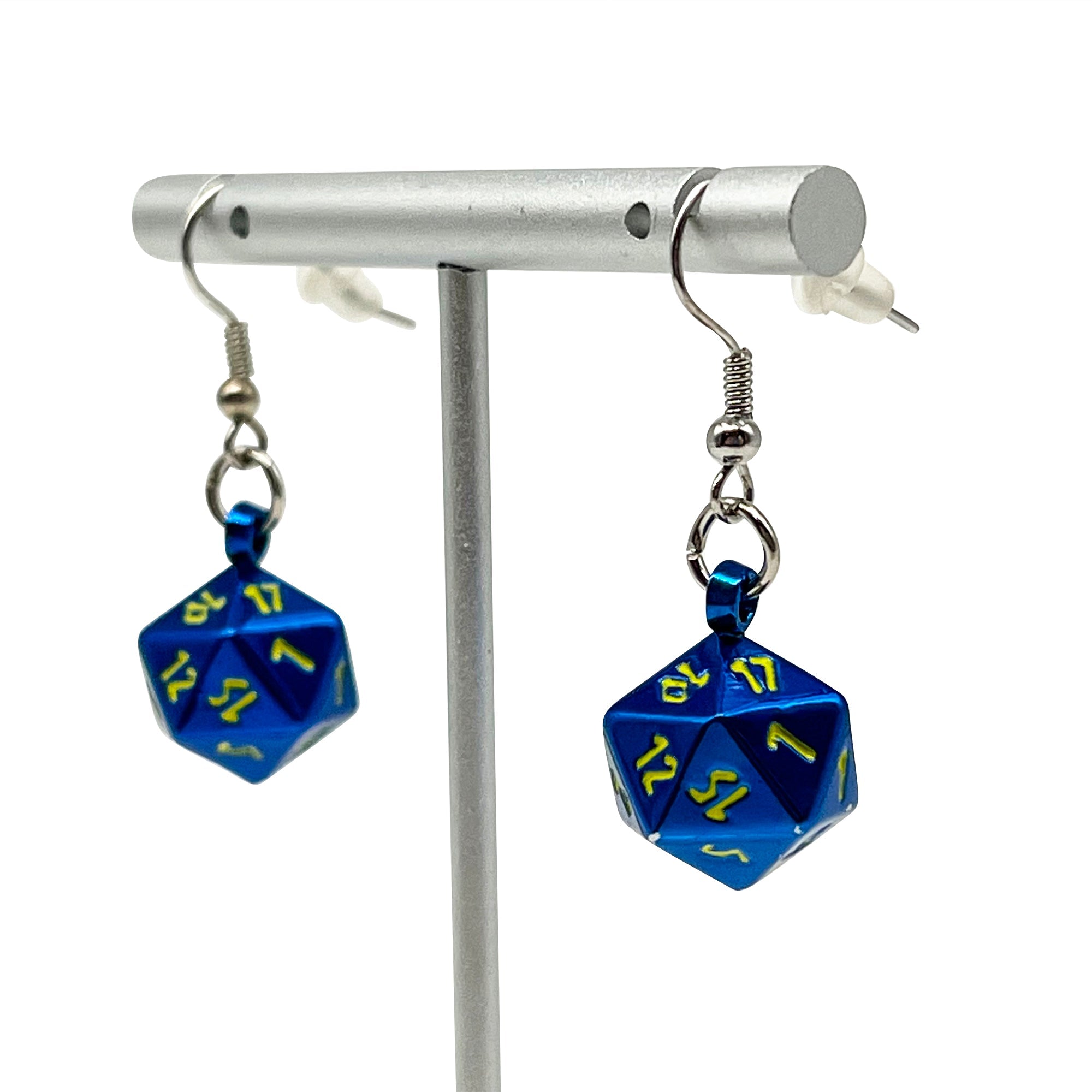 Lightning Bolt - Ioun Stone D20 Dice Earrings by Norse Foundry - NOR 03467