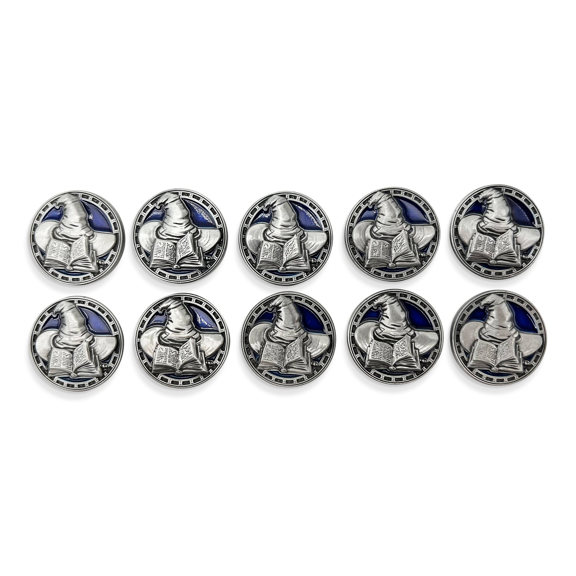 Profession Coins - Wizard Metal Coins Set of 10 - NOR 03420
