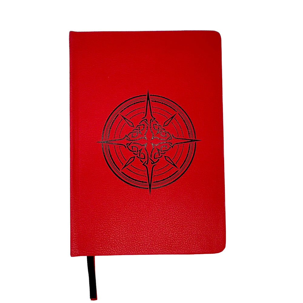 Dotted Red Journal w/ Black Compass Foil by Hexed®