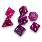Pink Striped Agate - 7 Piece RPG Set Gemstone Dice-Gemstone Dice-Norse Foundry-Gemstone Dice-Dungeons & Dragons Dice-Gem Dice-DnD Dice-Gaming Dice-Perfect for Tabletop RPGs-Dice Set