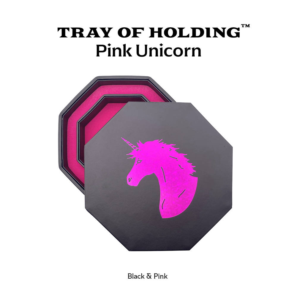 Pink Unicorn - Tray of Holding™ Dice Tray by Norse Foundry
