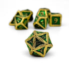 Pirate Dice - Corsair 7 Piece RPG set Alloy Metal Dice-Metal - Zinc Alloy Dice-Norse Foundry-Norse Foundry-dungeons & dragons-d&d dice set-rpg dice set-d20-metal dice set-d&d-treasure chest tin-perfect for tabletop rpgs