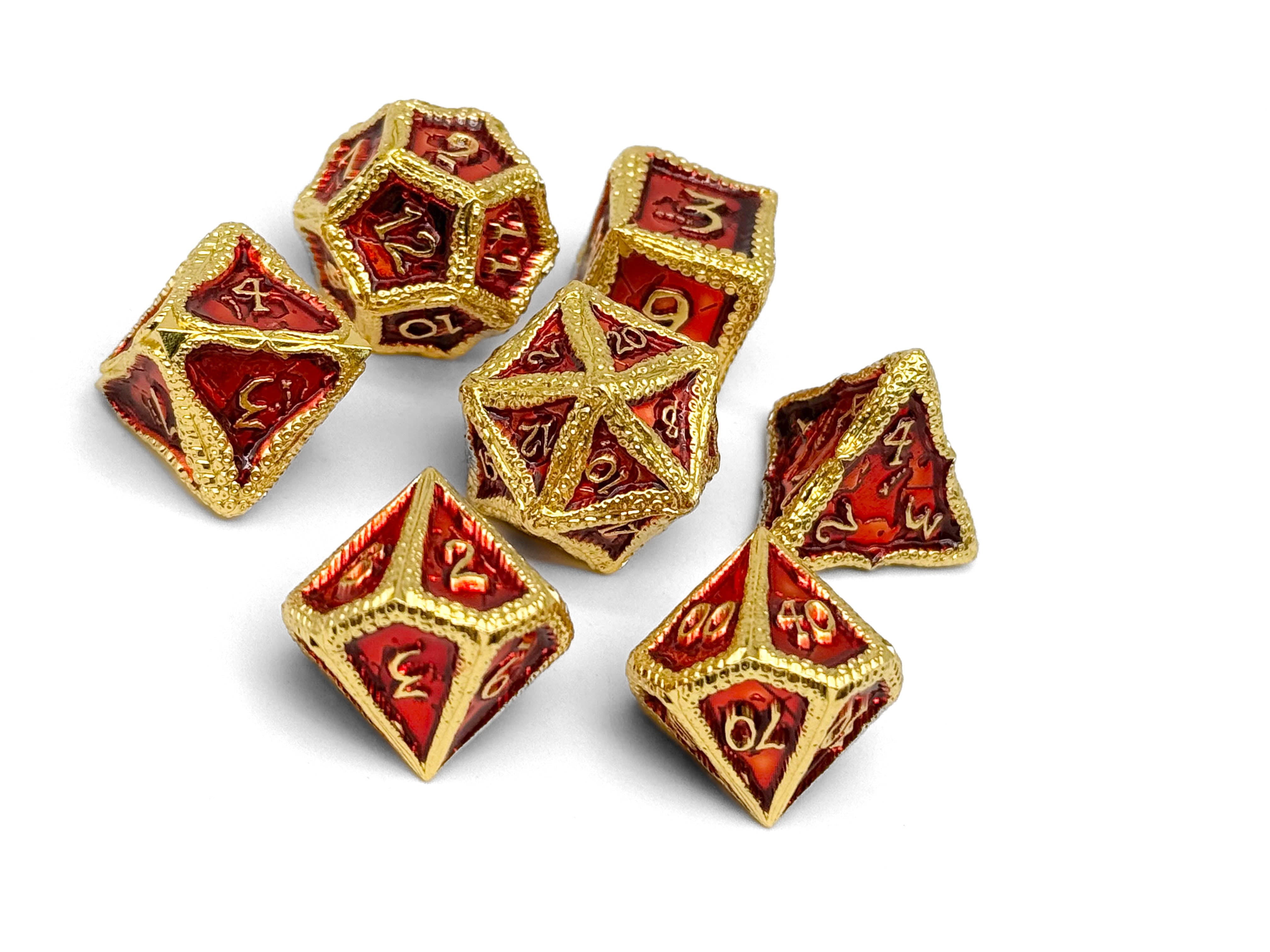 Pirate Dice - Cutlass Cove 7 Piece RPG set Alloy Metal Dice-Metal - Zinc Alloy Dice-Norse Foundry-Dungeons and Dragons-D&D Dice-D20-Metal Dice Set-DnD-DnD Metal Dice Set-Perfect for Tabletop RPGs