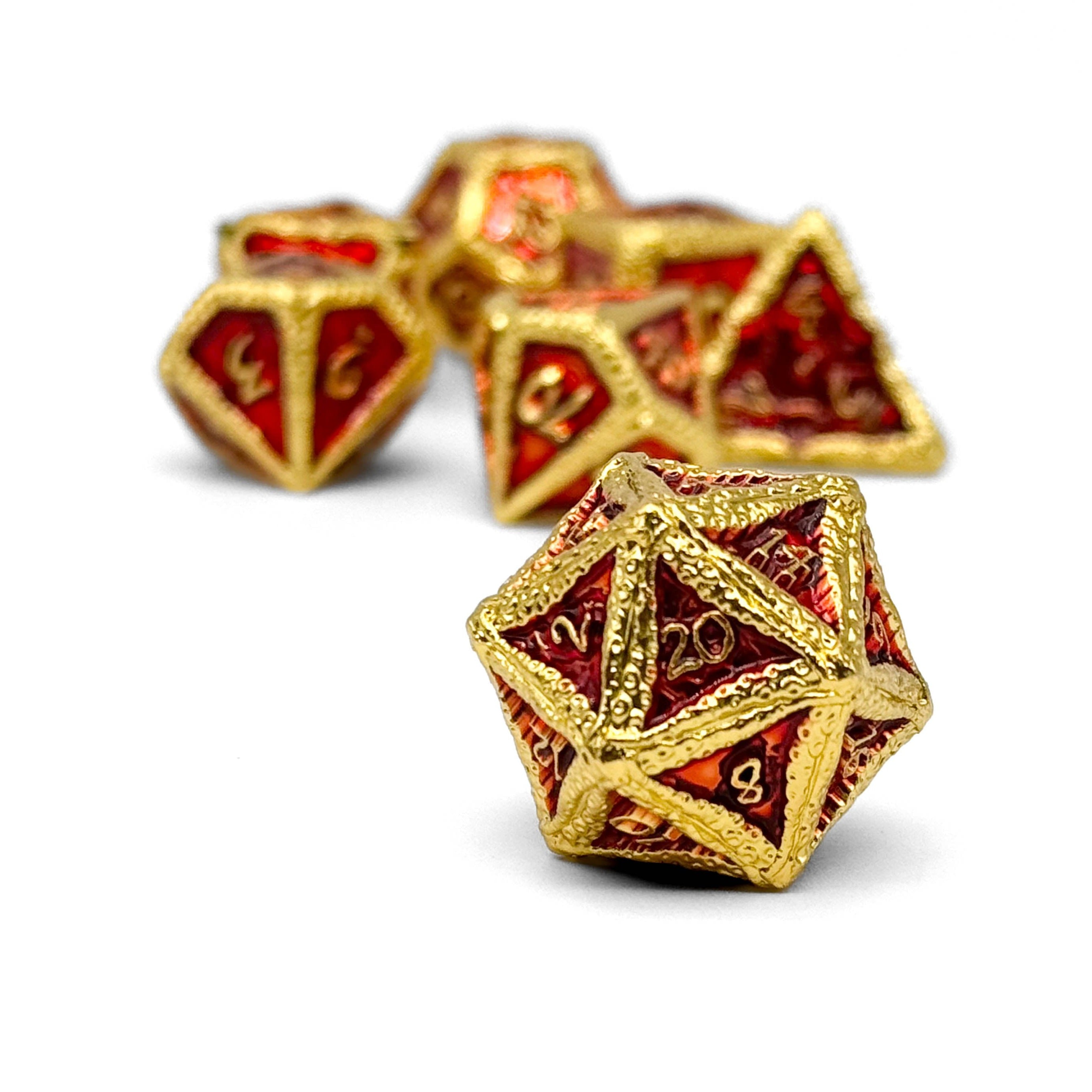 Pirate Dice - Cutlass Cove 7 Piece RPG set Alloy Metal Dice-Metal - Zinc Alloy Dice-Norse Foundry-Norse Foundry-dungeons & dragons-d&d dice set-rpg dice set-d20-metal dice set-d&d-treasure chest tin-perfect for tabletop rpgs