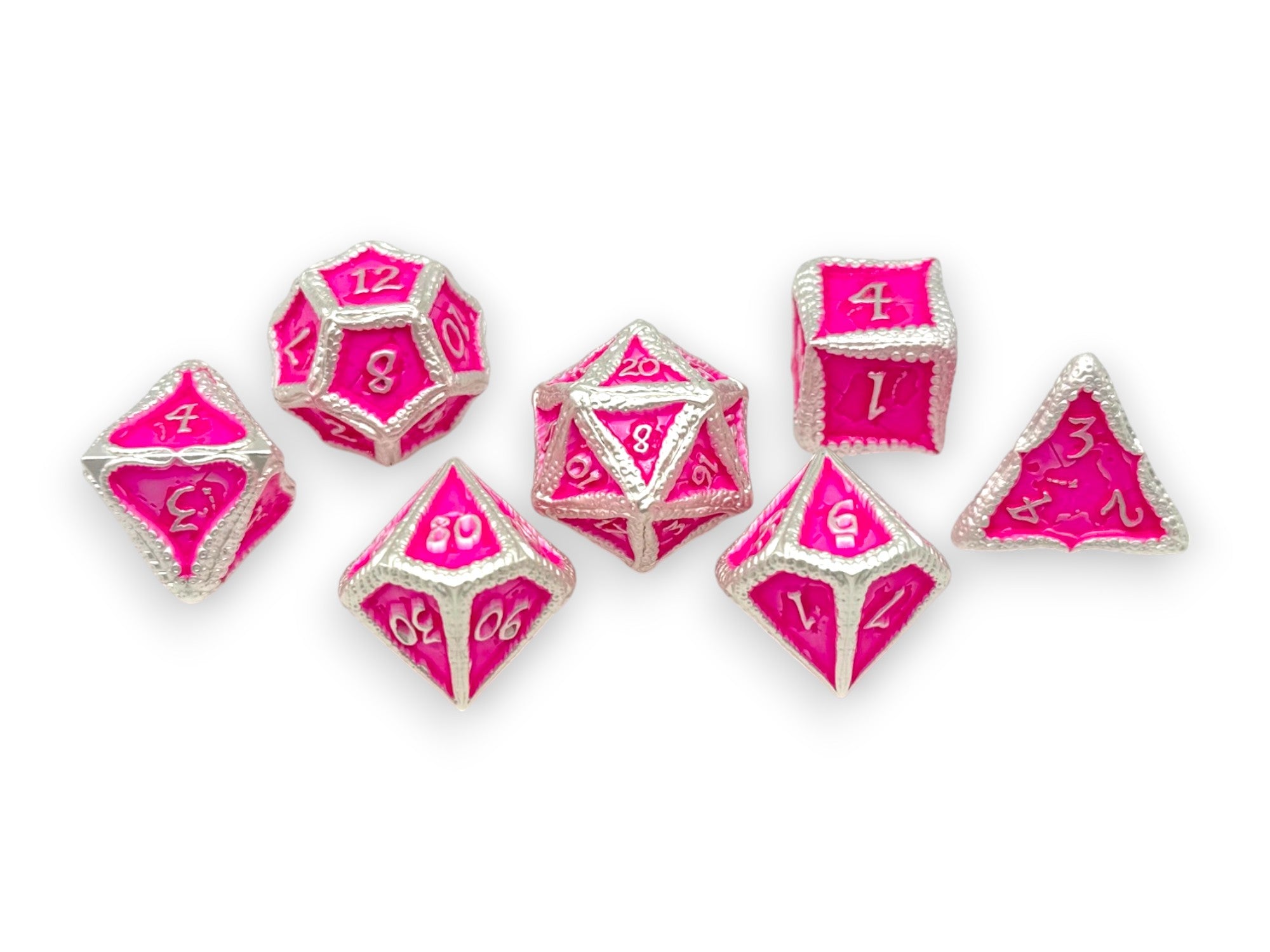 Pirate Dice - Man-O-War 7 Piece RPG set Alloy Metal Dice-Metal - Zinc Alloy Dice-Norse Foundry-Norse Foundry-dungeons & dragons-d&d dice set-rpg dice set-d20-metal dice set-d&d-treasure chest tin-perfect for tabletop rpgs