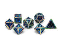 Pirate Dice - Rogue Wave 7 Piece RPG set Alloy Metal Dice-Metal - Zinc Alloy Dice-Norse Foundry-Norse Foundry-dungeons & dragons-d&d dice set-rpg dice set-d20-metal dice set-d&d-treasure chest tin-perfect for tabletop rpgs