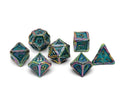 Pirate Dice - Secret Stash 7 Piece RPG set Alloy Metal Dice-Metal - Zinc Alloy Dice-Norse Foundry-Norse Foundry-dungeons & dragons-d&d dice set-rpg dice set-d20-metal dice set-d&d-treasure chest tin-perfect for tabletop rpgs