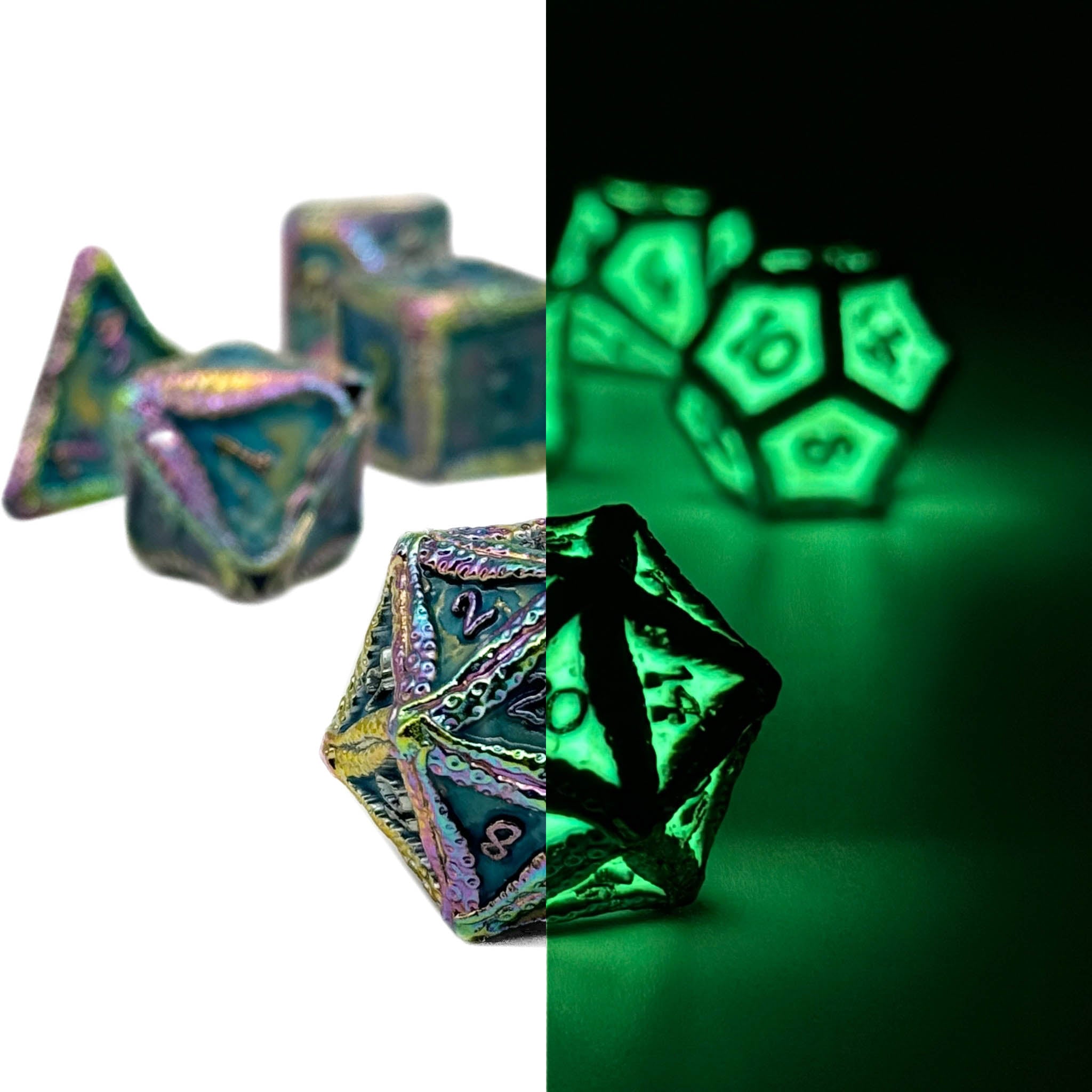Pirate Dice - Secret Stash 7 Piece RPG set Alloy Metal Dice-Norse Foundry-Norse Foundry-Dungeons and Dragons-DND Dice-D20-Metal Dice Set-DND-Perfect for Tabletop RPGs-D&D