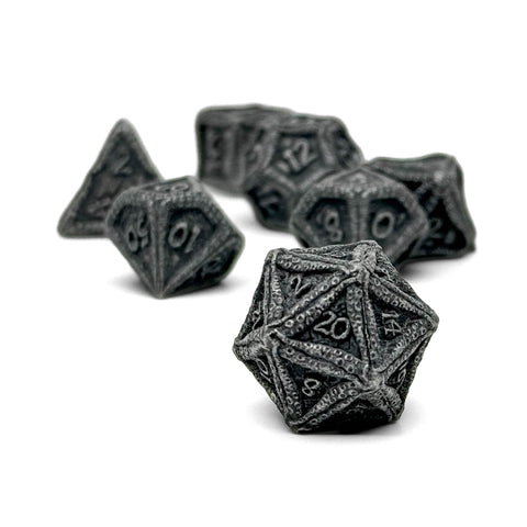 Pirate Dice - Shipwreck Treasures 7 Piece RPG set Alloy Metal Dice