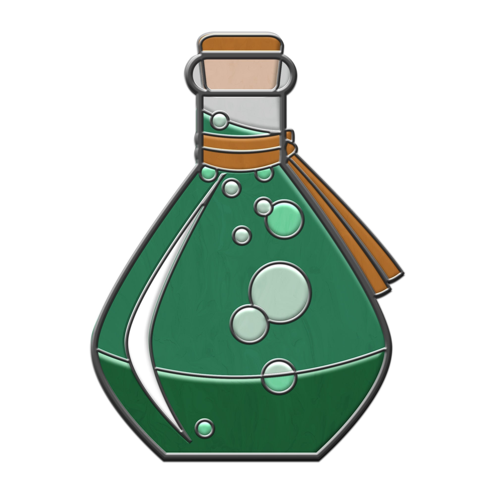 Potion Bottle - Hard Enamel Adventure Dice Pin Metal by Norse Foundry-Pins-Norse Foundry-D&D Enamel Pin-D&D Pin-Dungeons and Dragons Enamel Pin-DnD Accessories