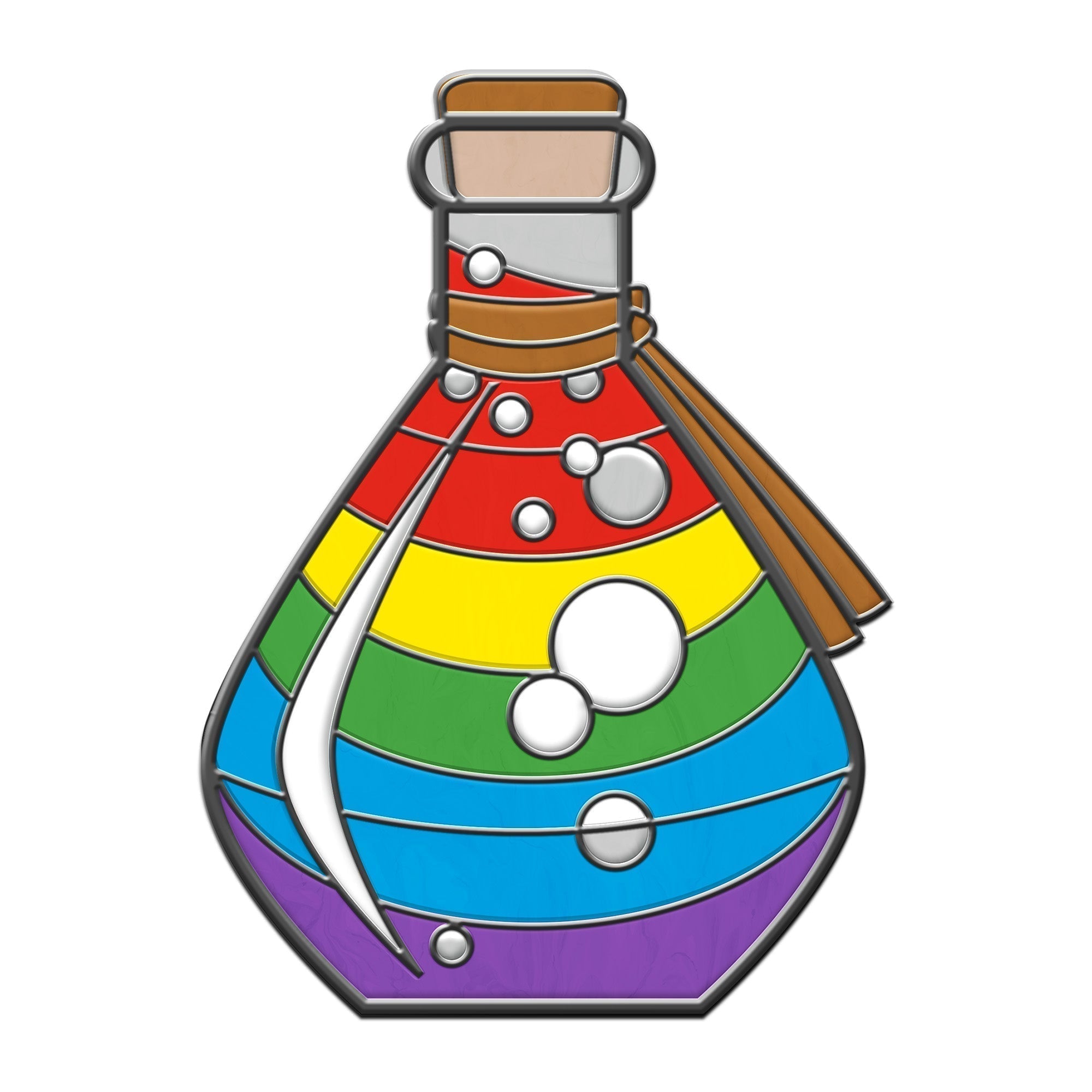 Potion Bottle - Hard Enamel Adventure Dice Pin Metal by Norse Foundry-Pins-Norse Foundry-D&D Enamel Pin-D&D Pin-Dungeons and Dragons Enamel Pin-DnD Accessories