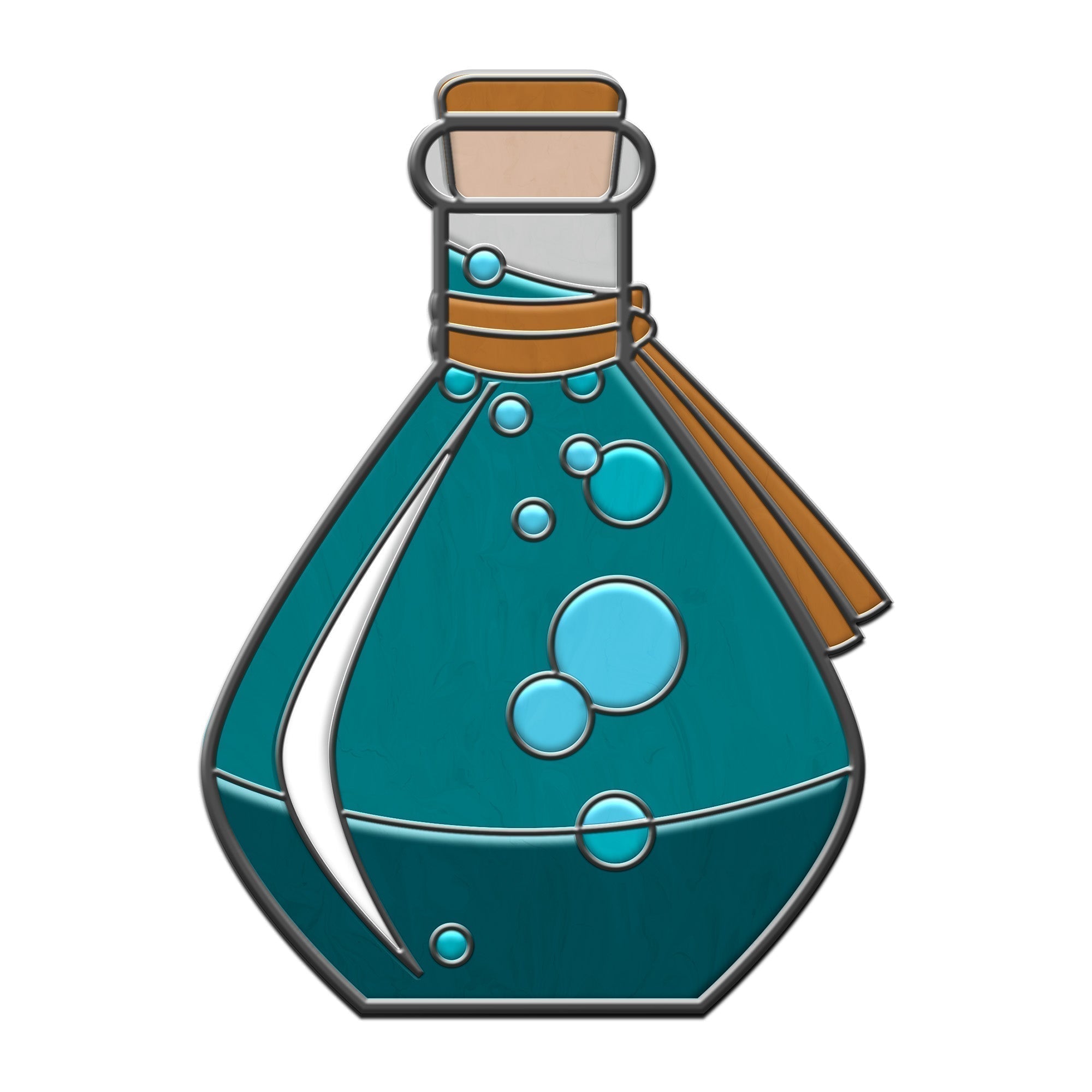 Potion Bottle - Hard Enamel Adventure Dice Pin Metal by Norse Foundry-Pins-Norse Foundry-D&D Enamel Pin-D&D Pin-Dungeons and Dragons Enamel Pin-DnD Accessories