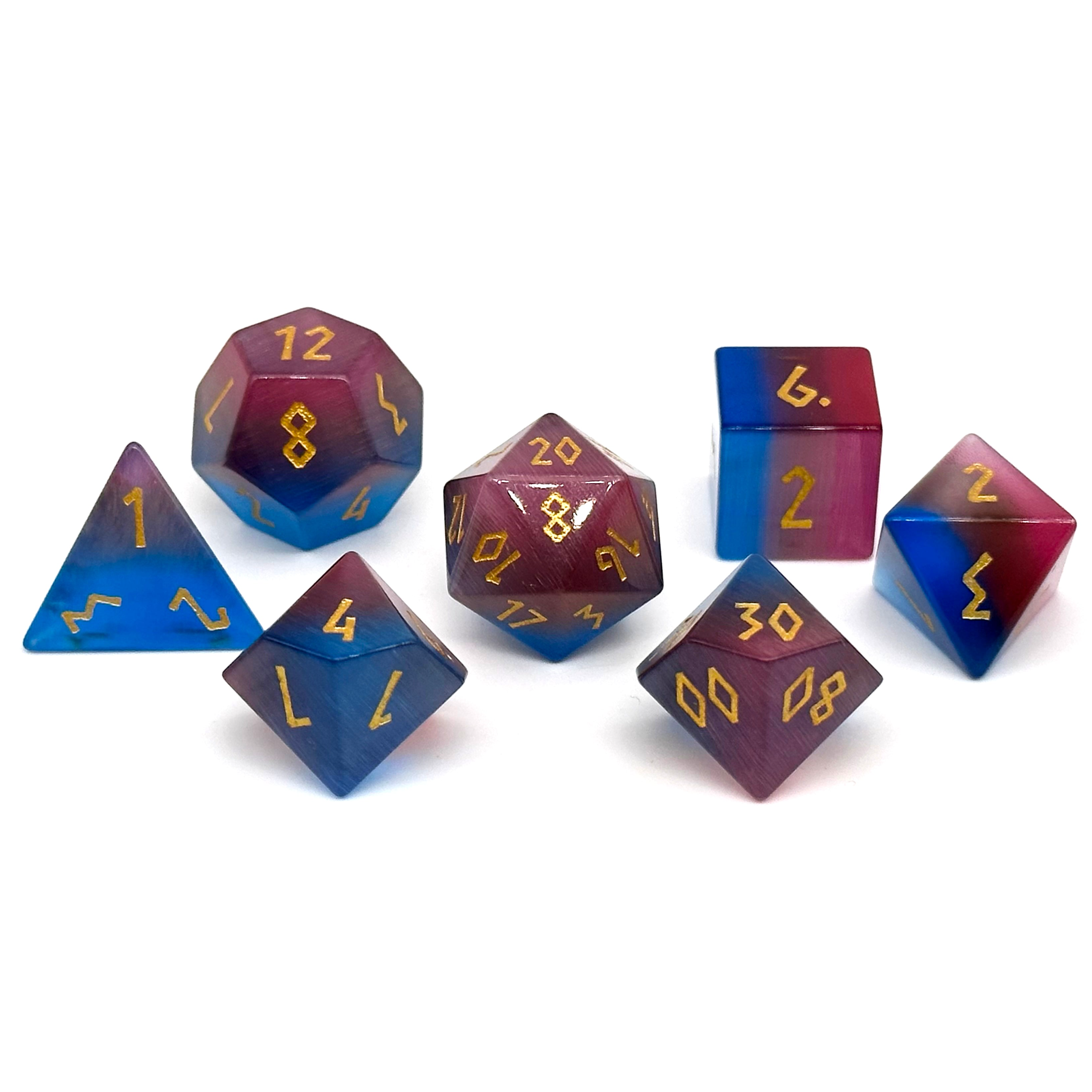 Pride Cats Eye - Bisexual-Norse Foundry-dungeons and dragons-dice-d&d-dnd dice-dungeons & dragons-Pride Bisexual-Pride-Bisexual