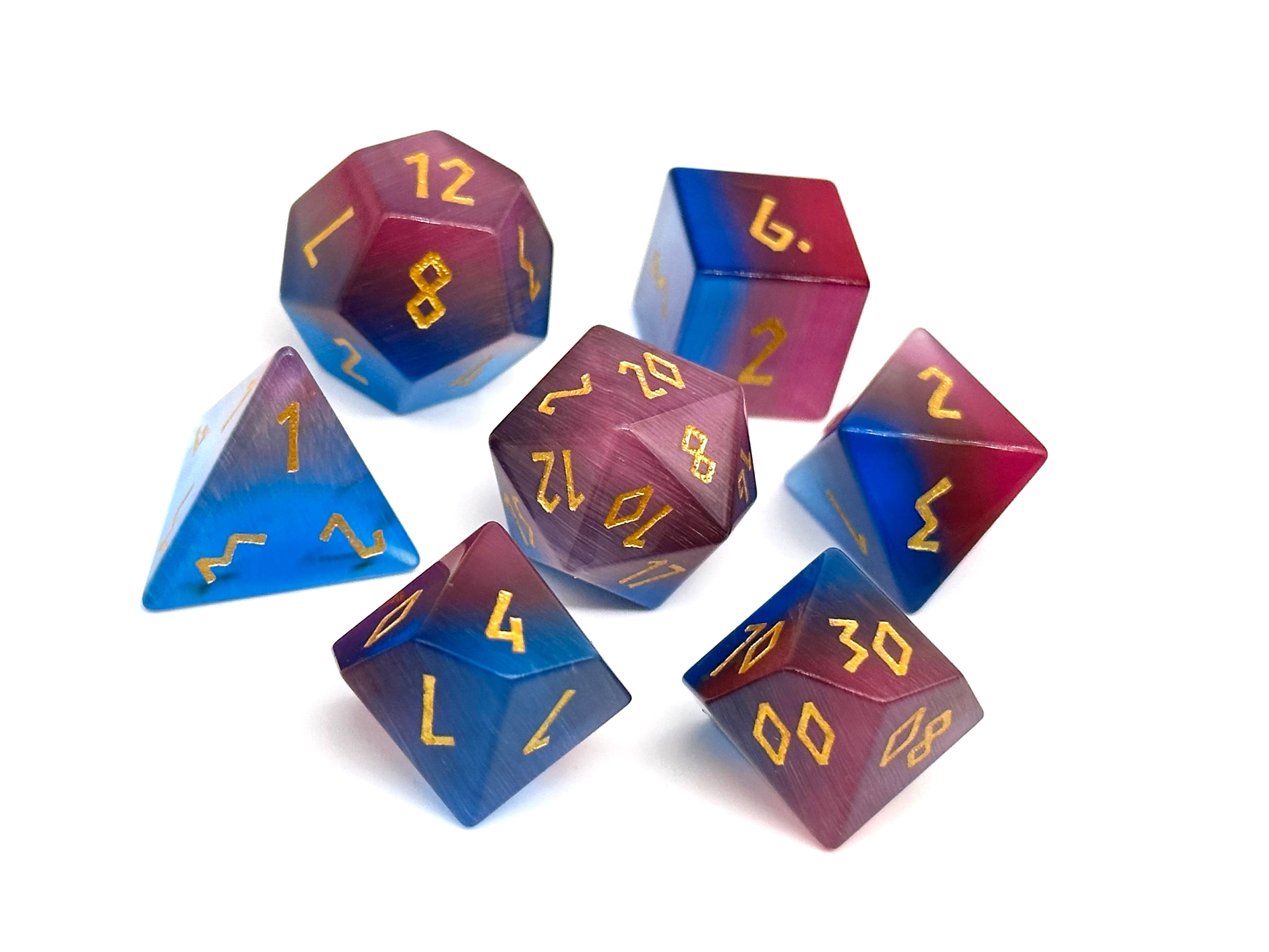 Pride Cats Eye - Bisexual-Norse Foundry-dungeons and dragons-dice-dnd-d&d dice-dungeons & dragons-Pride Bisexual-Pride-Bisexual