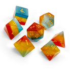 Pride Cats Eye - Pansexual-Glass Dice-Norse Foundry-Norse Foundry-cat's eye glass dice-dungeons & dragons-d&d dice set-rpg dice set-glass dice set-d&d-perfect for tabletop rpgs