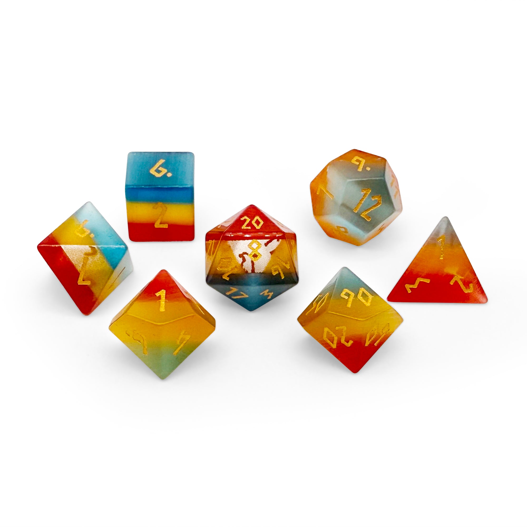 Pride Cats Eye - Pansexual-Norse Foundry-dungeons and dragons-dice-dnd-d&d dice-dungeons & dragons-Pride Pansexual-Pride-Pansexual