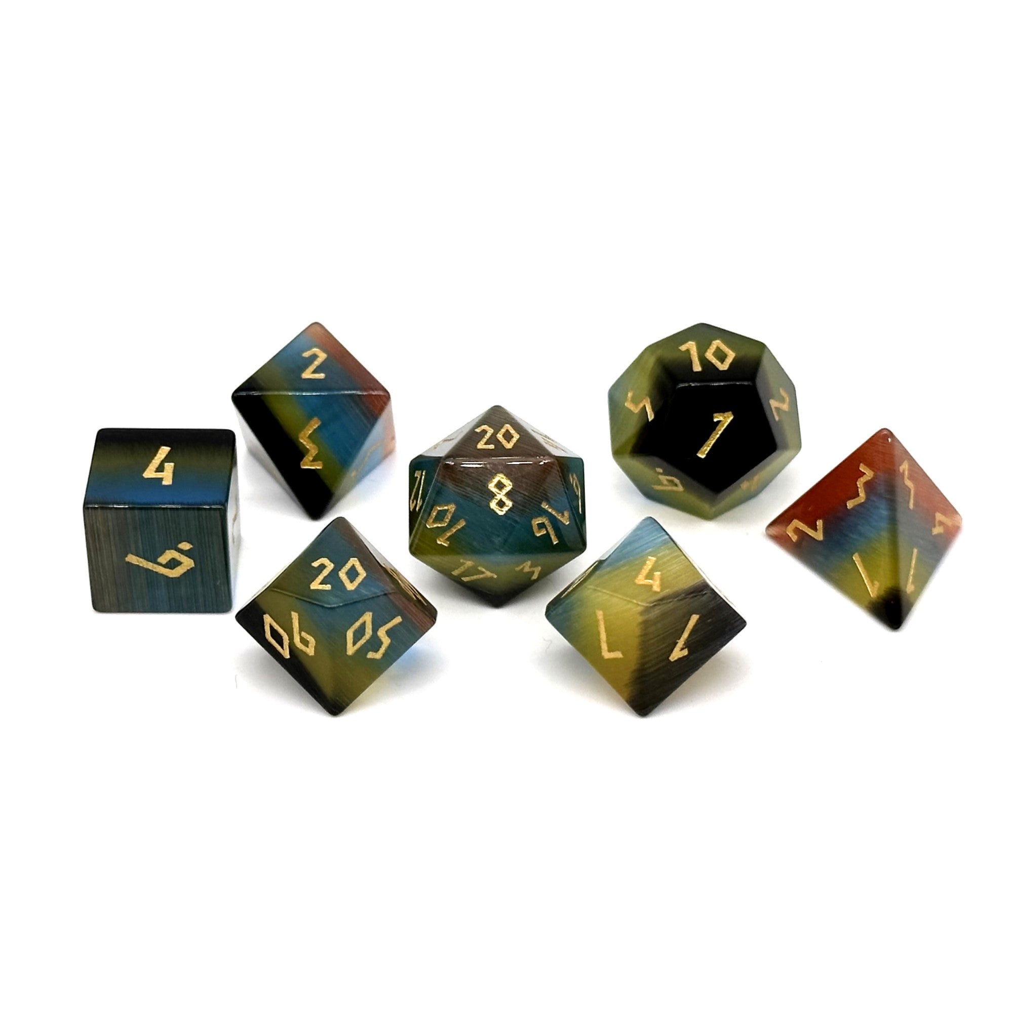 Pride Cats Eye - Poly-Norse Foundry-dungeons and dragons-dice-d&d-d&d dice-dungeons & dragons-Pride Poly-Pride-Poly