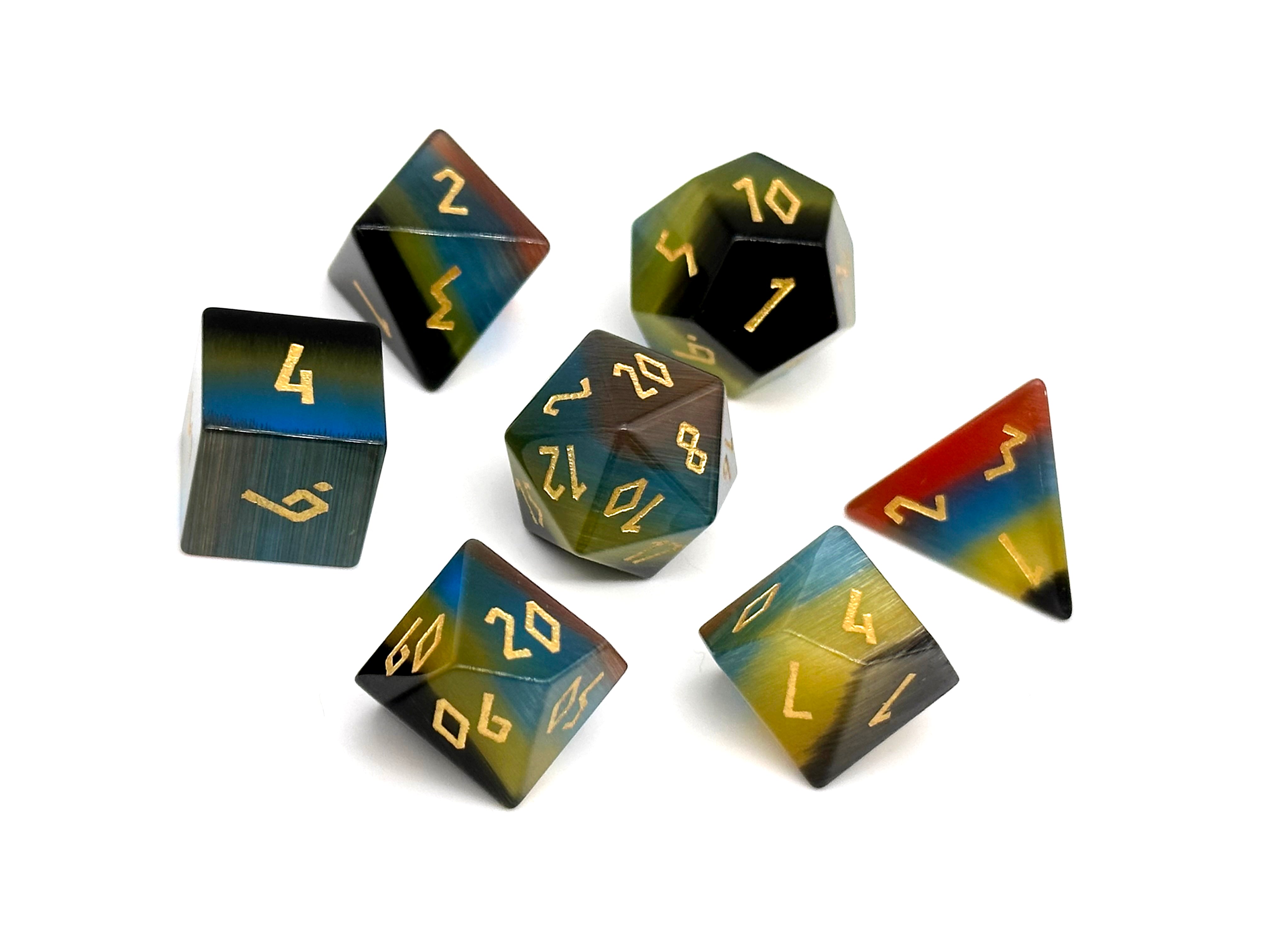 Pride Cats Eye - Poly-Norse Foundry-dungeons and dragons-dice-d&d-dnd dice-dungeons & dragons-Pride Poly-Pride-Poly
