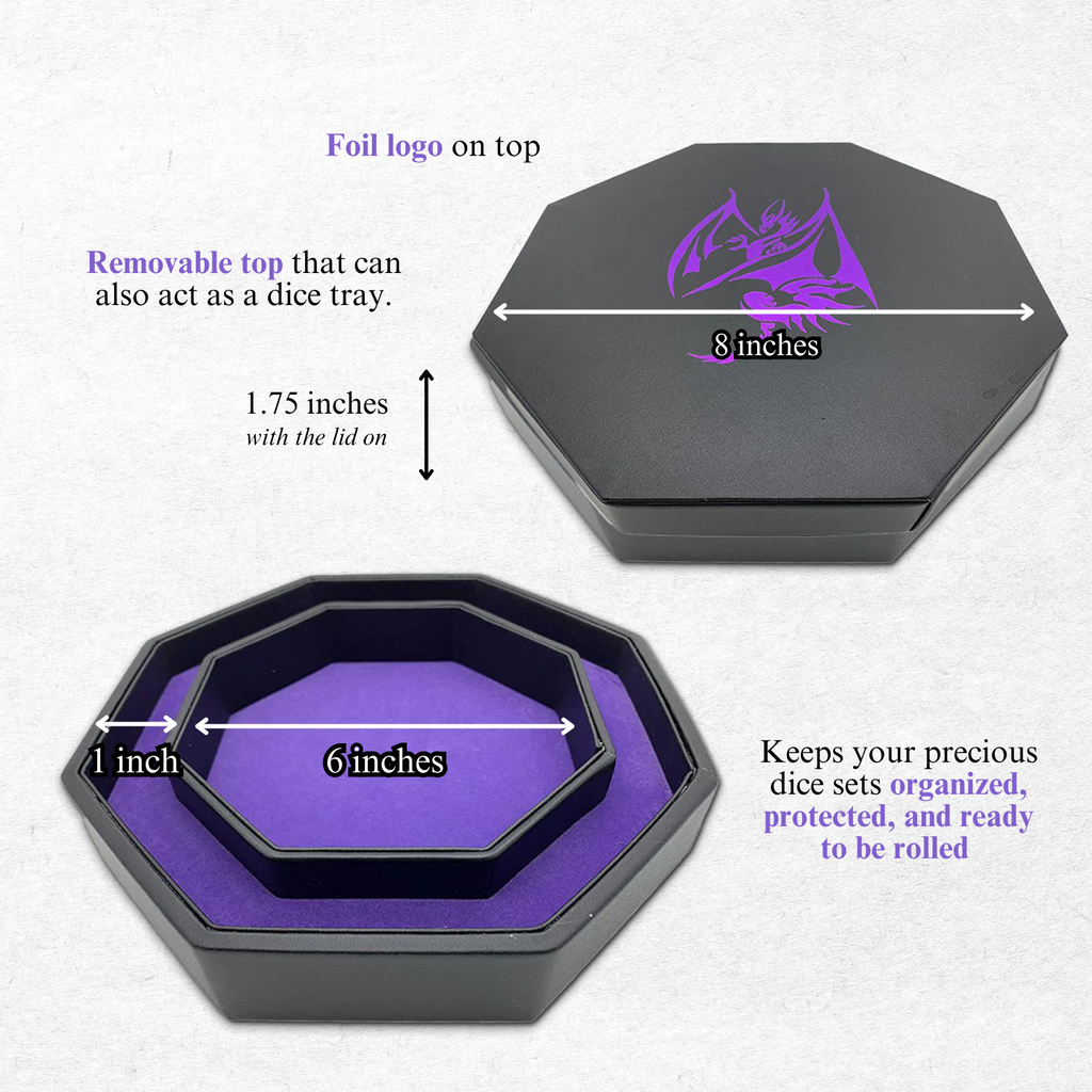 Purple Dragon Tray of Holding™ Dice Tray by Norse Foundry-Dice Tray-Norse Foundry-Dice Tray-D&D Dice Tray-D&D Dice Tray-D&D Accessories-DnD Dice Storage