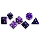 Purple Striped Agate - 7 Piece RPG Set Gemstone Dice-Gemstone Dice-Norse Foundry-Gemstone Dice-Dungeons and Dragons Dice-Gem Dice-DND Dice-Gaming Dice-Perfect for Tabletop RPGs
