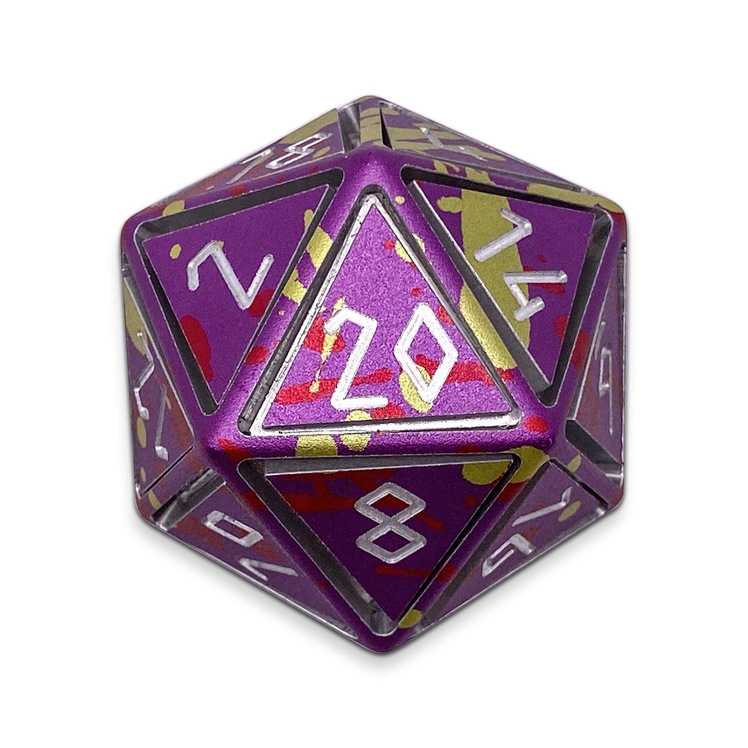 Purple Wyrm - Nimbus™ Boulder® 55mm 6063 Aluminum Wondrous Dice-Dice-Norse Foundry-Norse Foundry-aluminum dice-dungeons & dragons-d&d dice-rpg dice-d20-d&d-55mm-oversize-boulder-perfect for tabletop rpgs