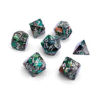 Pyrite Green Imperial Jasper - 7 Piece RPG Set TruStone Dice-TruStone Dice-Norse Foundry-Gemstone Dice-Dungeons & Dragons Dice-Gem Dice-DnD Dice-Gaming Dice-Perfect for Tabletop RPGs-Dice Set