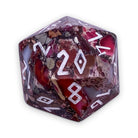Pyrite Red Imperial Jasper - Single D20 TruStone Dice-TruStone Dice-Norse Foundry-Gemstone Dice-Dungeons and Dragons Dice-Gem Dice-DnD Dice-Gaming Dice-Perfect for Tabletop RPGs-D20
