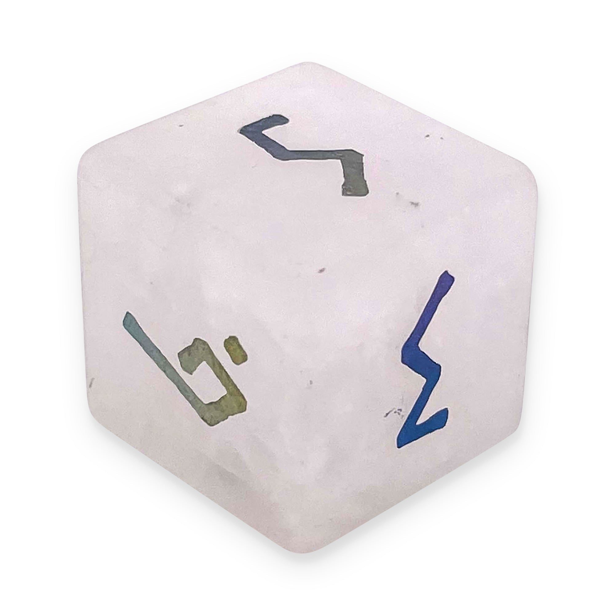 Quartz - Raised Holographic Single D6 Gemstone Dice-Gemstone Dice-Norse Foundry-Norse Foundry-dungeons & dragons-d&d dice-rpg d6-gemstone d6-d&d-d6-perfect for tabletop rpgs